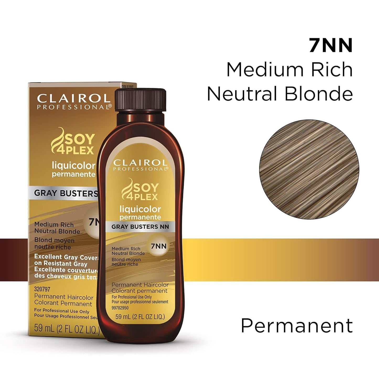 Permanent Liquicolor for Medium Blonde to Neutral Blonde Hair Color with 100% Gray Coverage | Packaging May Vary
