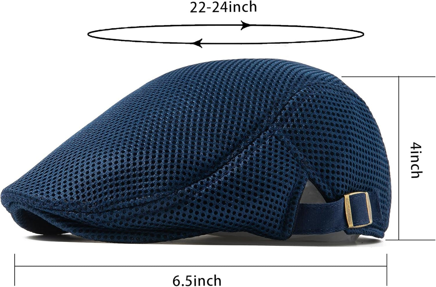 Men'S Breathable Mesh Summer Hat Adjustable Newsboy Beret Ivy Cap Cabbie Flat Cap Gatsby Driving Hunting Hats