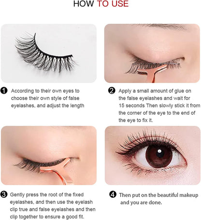 Colored Eyelashes Fluffy Eye Lashes 20 Pairs Russian Strip Lashes D Curl Strip Lashes Look like Extensions 3D Natural Wispy Cat Eye Lashes,Purple