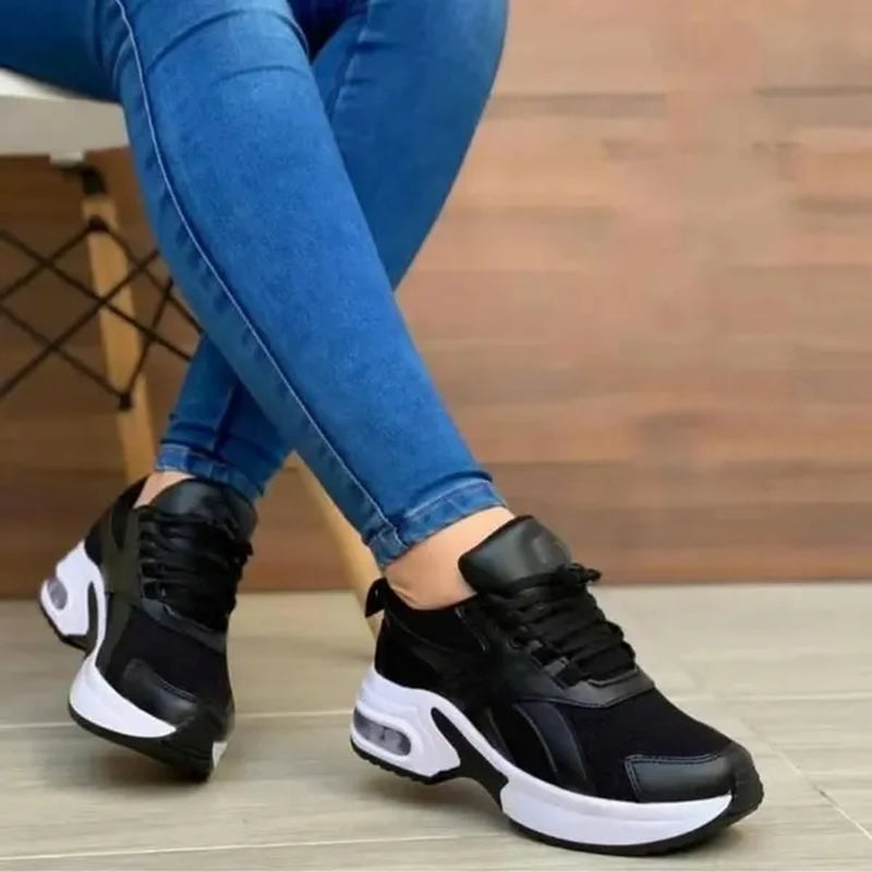 Women'S Flying Weave Mesh Breathable Sports Shoes Air Cushion Lightweight Casual Sneakers Athletic Tennis Shoes Walking Sneakers