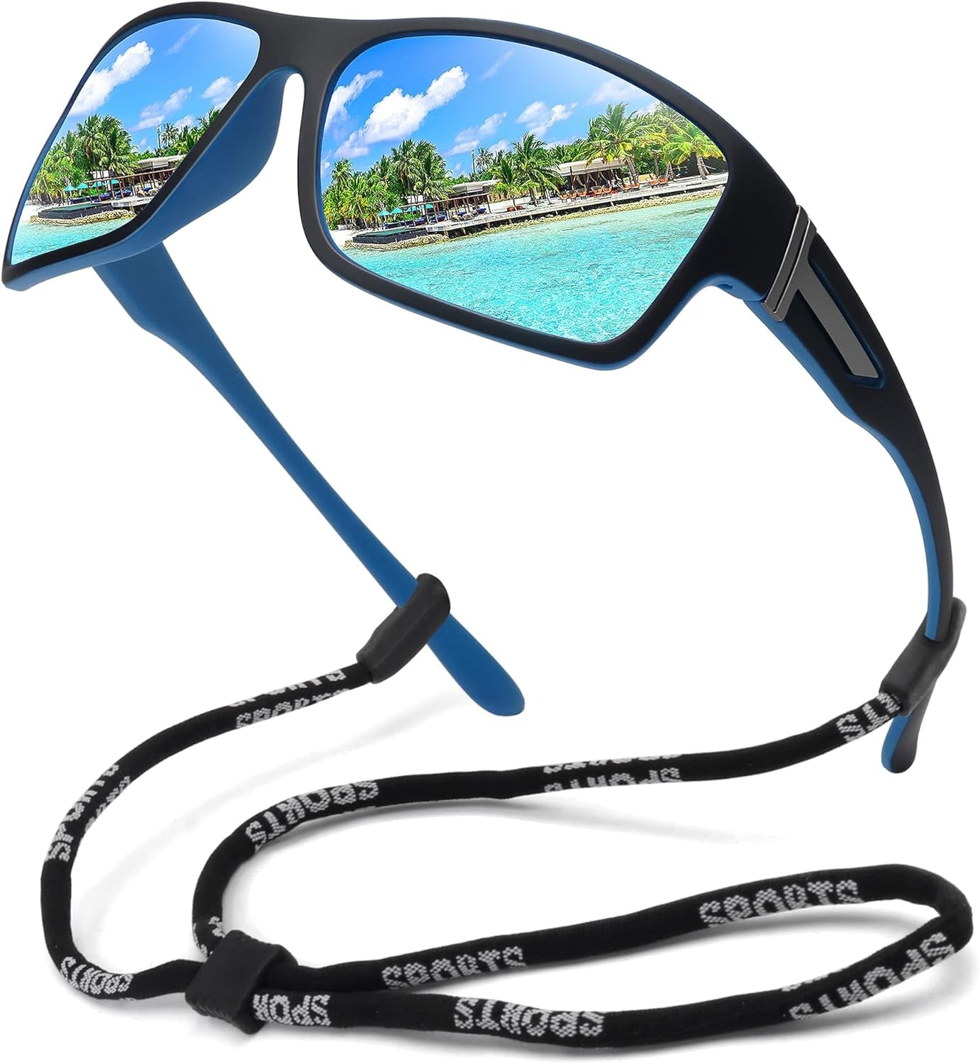 Polarized Sports Sunglasses for Men Women Unbreakable Frame Cycling Fishing Driving - WORLD TIME VISITS