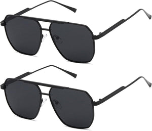 Polarized Sunglasses Womens Men Retro Oversized Square Vintage Shades Classic Large Metal Sun Glasses K1221