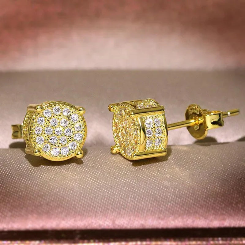 Luxury Fashion Creative Round Zircon Earrings Vintage Crystal Zircon Earrings Women's Earrings Jewelry Wedding Earrings Engagement Wedding Jewelry Birthday Party Anniversary Gift Earrings