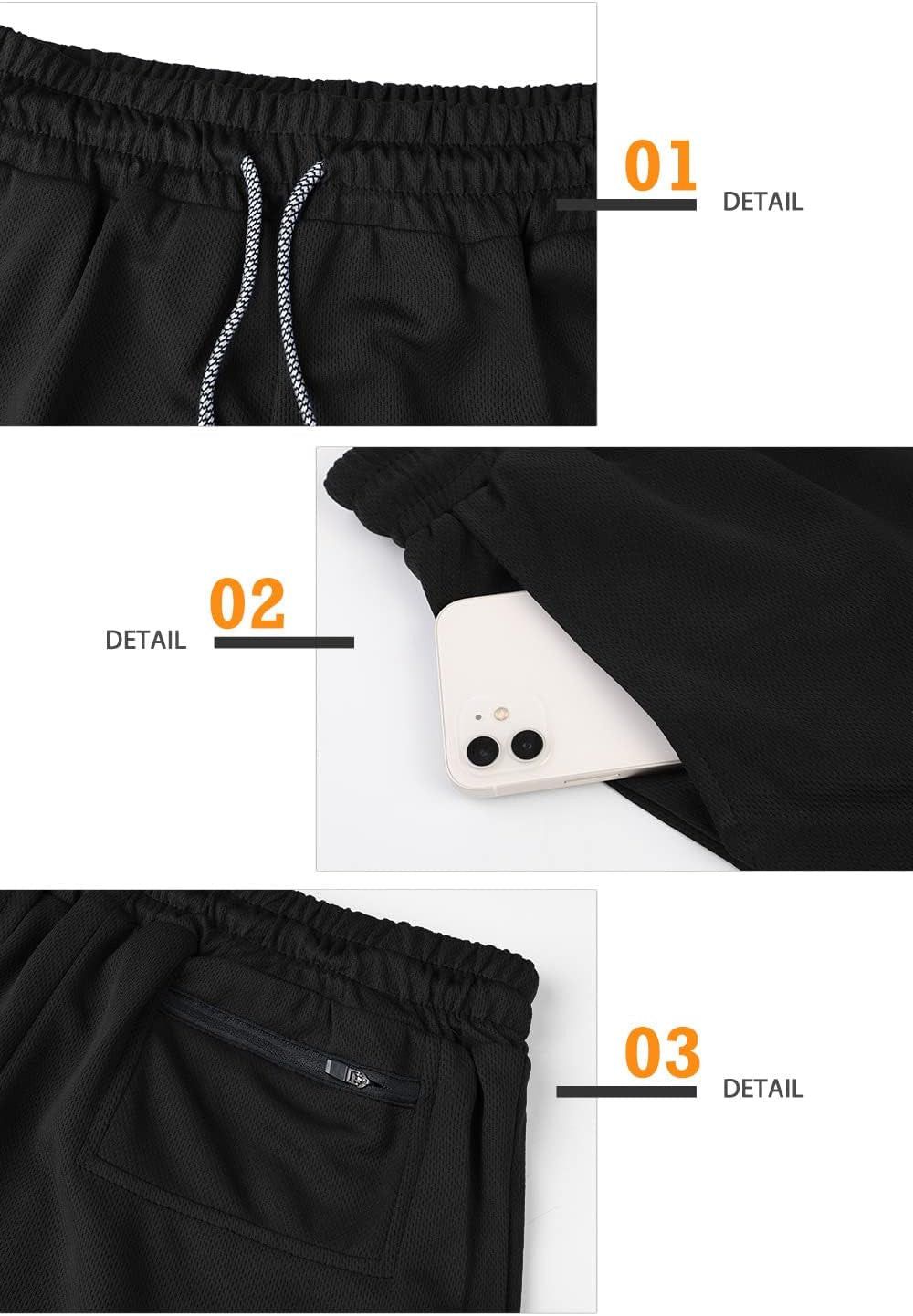 Mens Running Shorts，Workout Running Shorts for Men，2-In-1 Stealth Shorts，7-Inch Gym Yoga Outdoor Sports Shorts