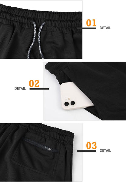Mens Running Shorts，Workout Running Shorts for Men，2-In-1 Stealth Shorts，7-Inch Gym Yoga Outdoor Sports Shorts
