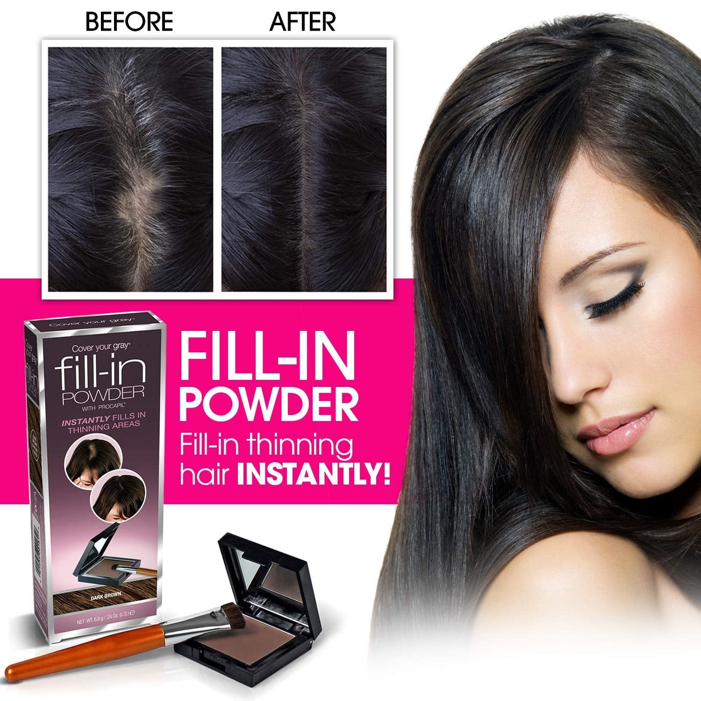 Hair Color Touch-Up Stick - Black (2-Pack)