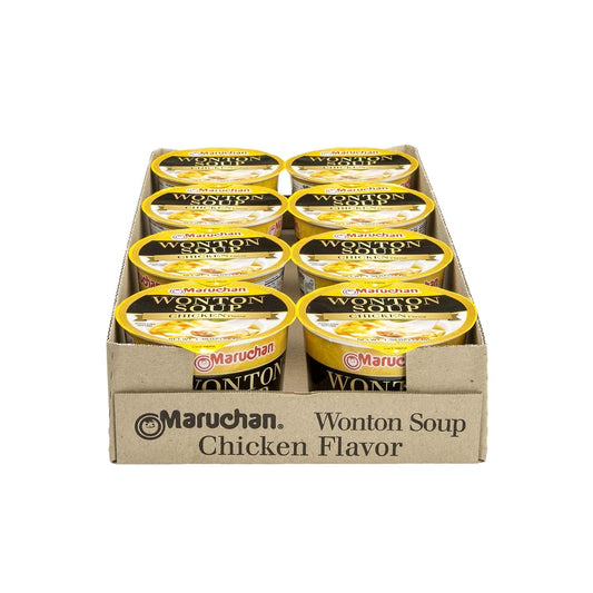 Microwavable Bowl Wonton Chicken Flavor, Pack of 8