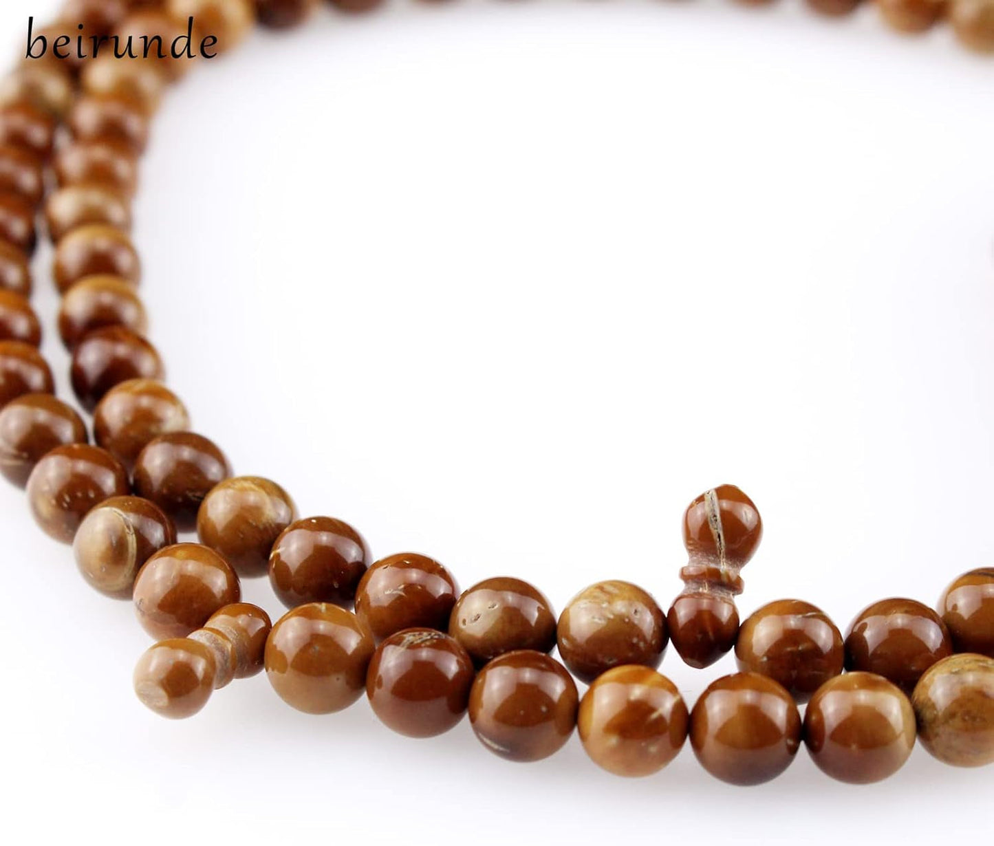 Muslim Islamic 99 Kuka Wood Beads Tasbih Prayer Beads with Tassel