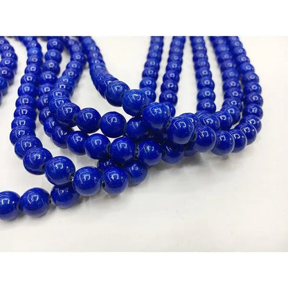 Blue Rock Lapis Lazuli Bead Stone round 4-12Mm Gemstone Loose Spacer DIY Jewelry