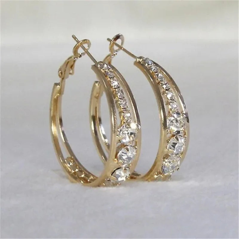 Luxury Fashion Creative Zircon Earrings Natural Zircon Earrings Golden Silvery Black Rose Golden Women's Earrings Wedding Engagement Wedding Earrings Jewelry Birthday Party Anniversary Gift