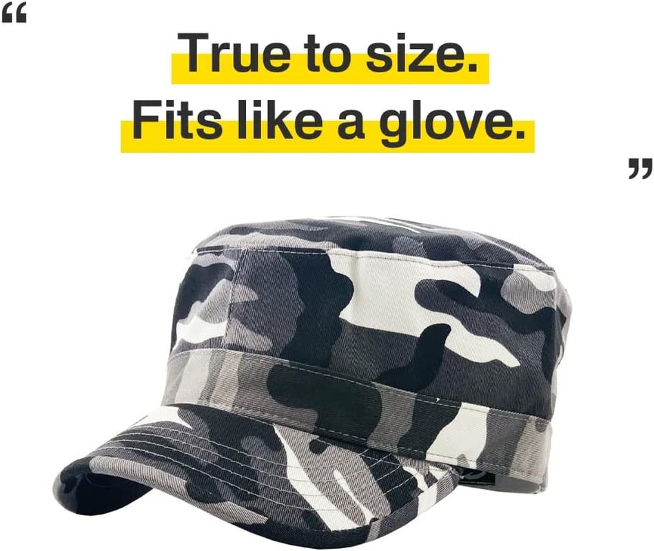 Cadet Army Cap Basic Everyday Military Style Hat (Now with STASH Pocket Version Available)