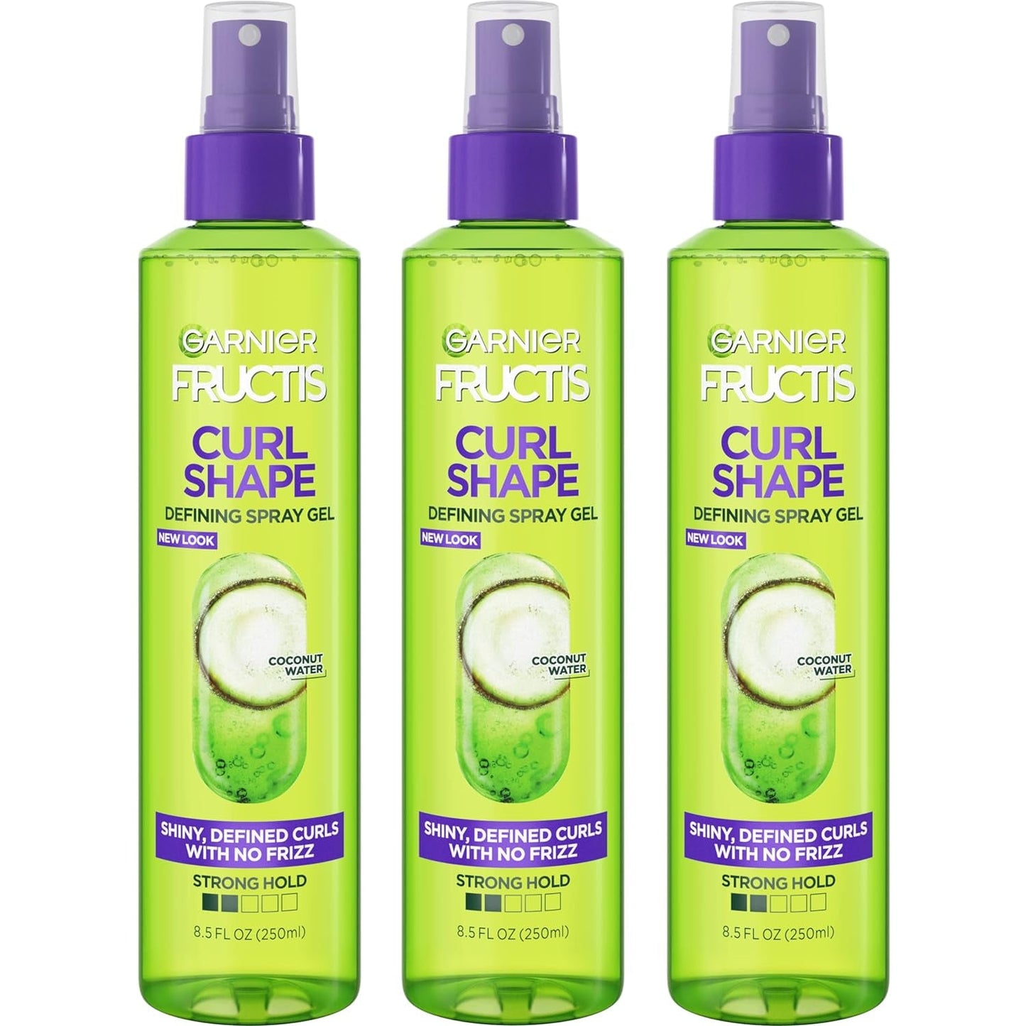 Fructis Style Curl Shape Defining Spray Gel for No Frizz, 8.5 Fl Oz, 3 Count (Packaging May Vary)