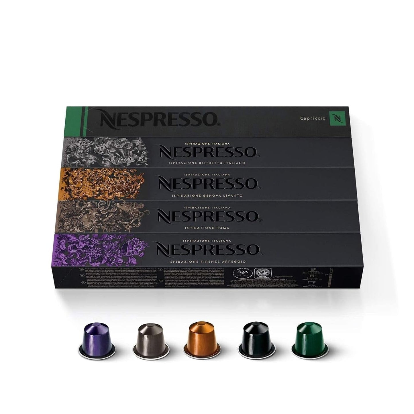 Capsules Original Line, Ispirazione Espresso Variety Pack, Medium Roast Espresso Coffee, 100 Count Coffee Pods - WORLD TIME VISITS