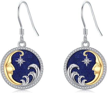 Capybara/Moon/Dinosaur/Cow/Butterfly/Jellyfish/Chcken/Dice/Star/Duck Dangle Earrings for Women Sterling Silver Cute Funny Drop Earrings Birthday/Christmar Gifts for Daughter/Sister/Granddaughter - WORLD TIME VISITS