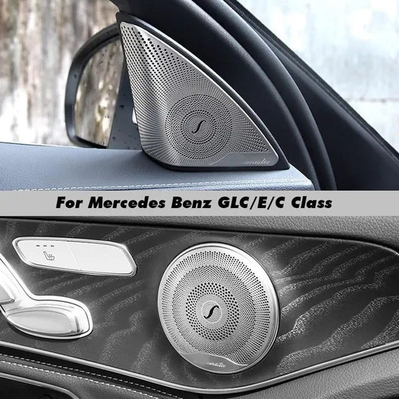 Car Audio Speaker Cover Trim Door Loudspeaker Cover Trim Car Accessories Interior for Mercedes Benz E/C/GLC Class W213 W205 X253 - WORLD TIME VISITS