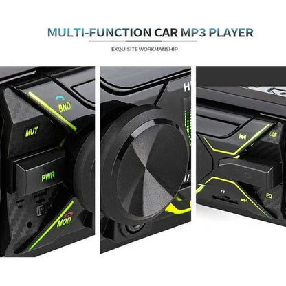 Car Stereo Bluetooth Handsfree MP3 Player Support USB/SD MMC Port 12V Car Stereo FM Radio/ Audio Player In-Dash with Remote Control 7 Colorful Lights
