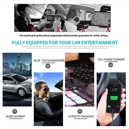 Car Stereo Bluetooth Handsfree MP3 Player Support USB/SD MMC Port 12V Car Stereo FM Radio/ Audio Player In-Dash with Remote Control 7 Colorful Lights