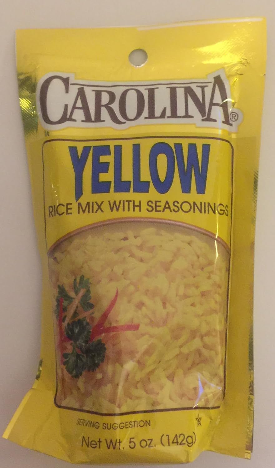 Carolina Yellow Rice Mix with Seasoning - 5 Ounce Pouches (Pack of 6) - WORLD TIME VISITS