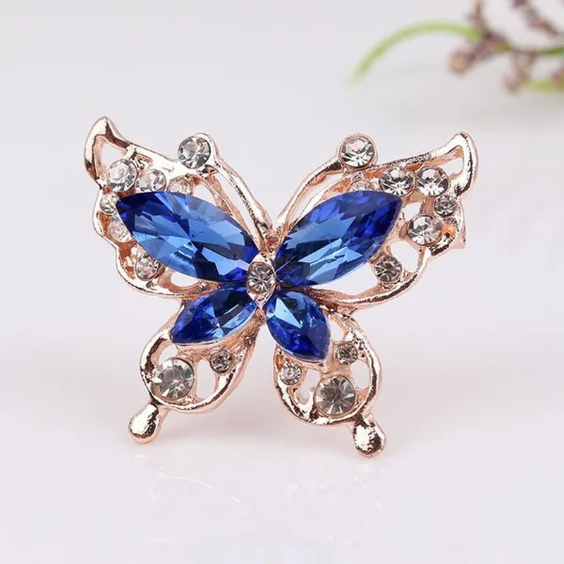 Cartoon Butterfly Crystal Diamond Brooch Fashion Brooch Geometric Women Party Jewelry - WORLD TIME VISITS