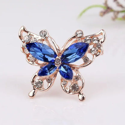 Cartoon Butterfly Crystal Diamond Brooch Fashion Brooch Geometric Women Party Jewelry - WORLD TIME VISITS
