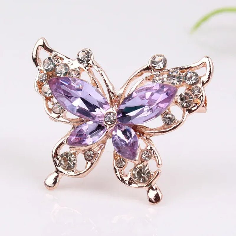 Cartoon Butterfly Crystal Diamond Brooch Fashion Brooch Geometric Women Party Jewelry