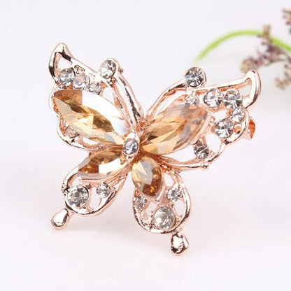 Cartoon Butterfly Crystal Diamond Brooch Fashion Brooch Geometric Women Party Jewelry