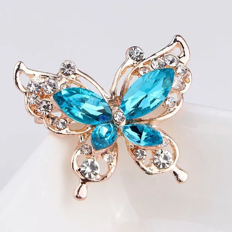 Cartoon Butterfly Crystal Diamond Brooch Fashion Brooch Geometric Women Party Jewelry
