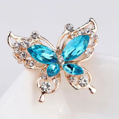 Cartoon Butterfly Crystal Diamond Brooch Fashion Brooch Geometric Women Party Jewelry
