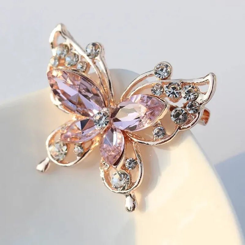 Cartoon Butterfly Crystal Diamond Brooch Fashion Brooch Geometric Women Party Jewelry