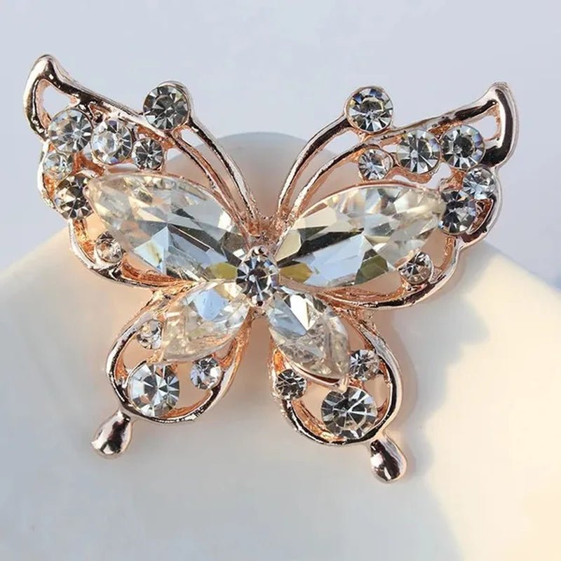 Cartoon Butterfly Crystal Diamond Brooch Fashion Brooch Geometric Women Party Jewelry