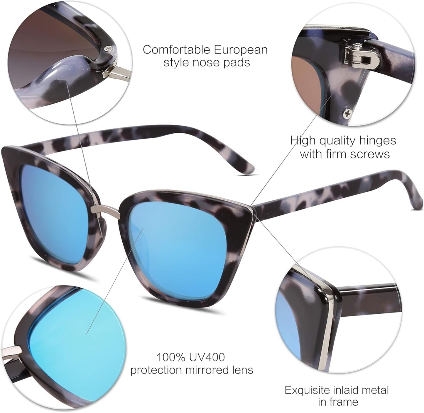 Cat Eye Designer Sunglasses Fashion UV400 Protection Glasses SJ2052