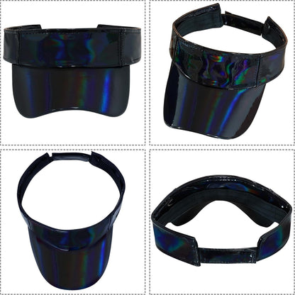 1 Piece of Sport Wear Athletic Visor Sun Sports Visor Hat Laser Visor Adjustable Cap for Women and Men (One Size)