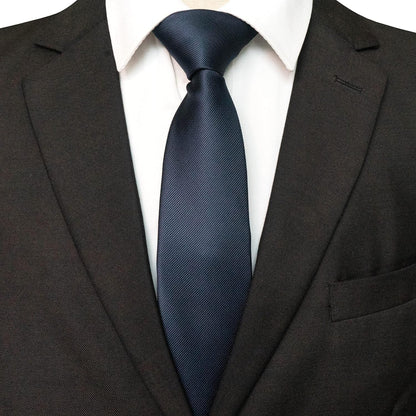 Mens Solid Color 7Cm Silk Tie for Business and Wedding