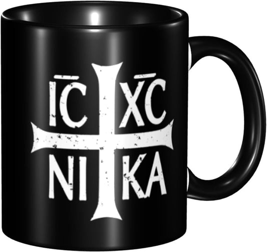 Christian Orthodox Russian Cross Funny Coffe Mug Ceramic Tea Cups Travel Mugs Drink for Work Home Office - WORLD TIME VISITS