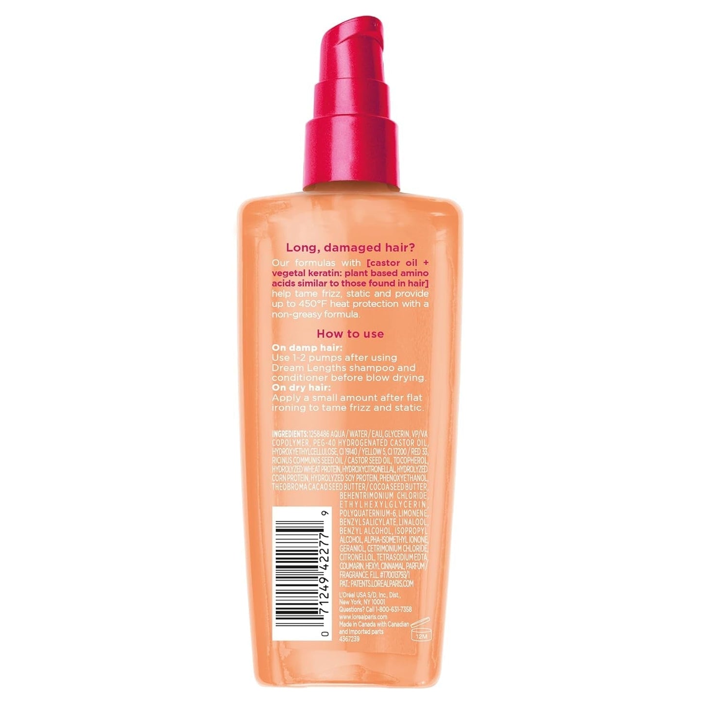 Elvive Dream Lengths Frizz Killer Leave-In Serum, 3.4 Ounce