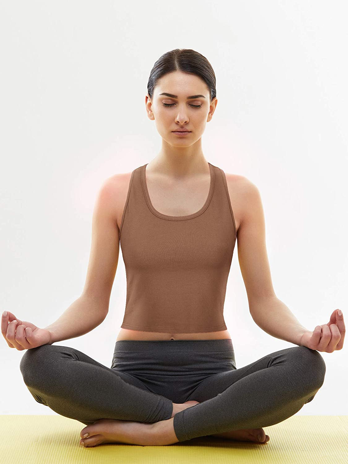 4 Pieces Basic Workout Crop Tank Tops Sleeveless Racerback Sport Tank Top for Women Yoga Running - WORLD TIME VISITS