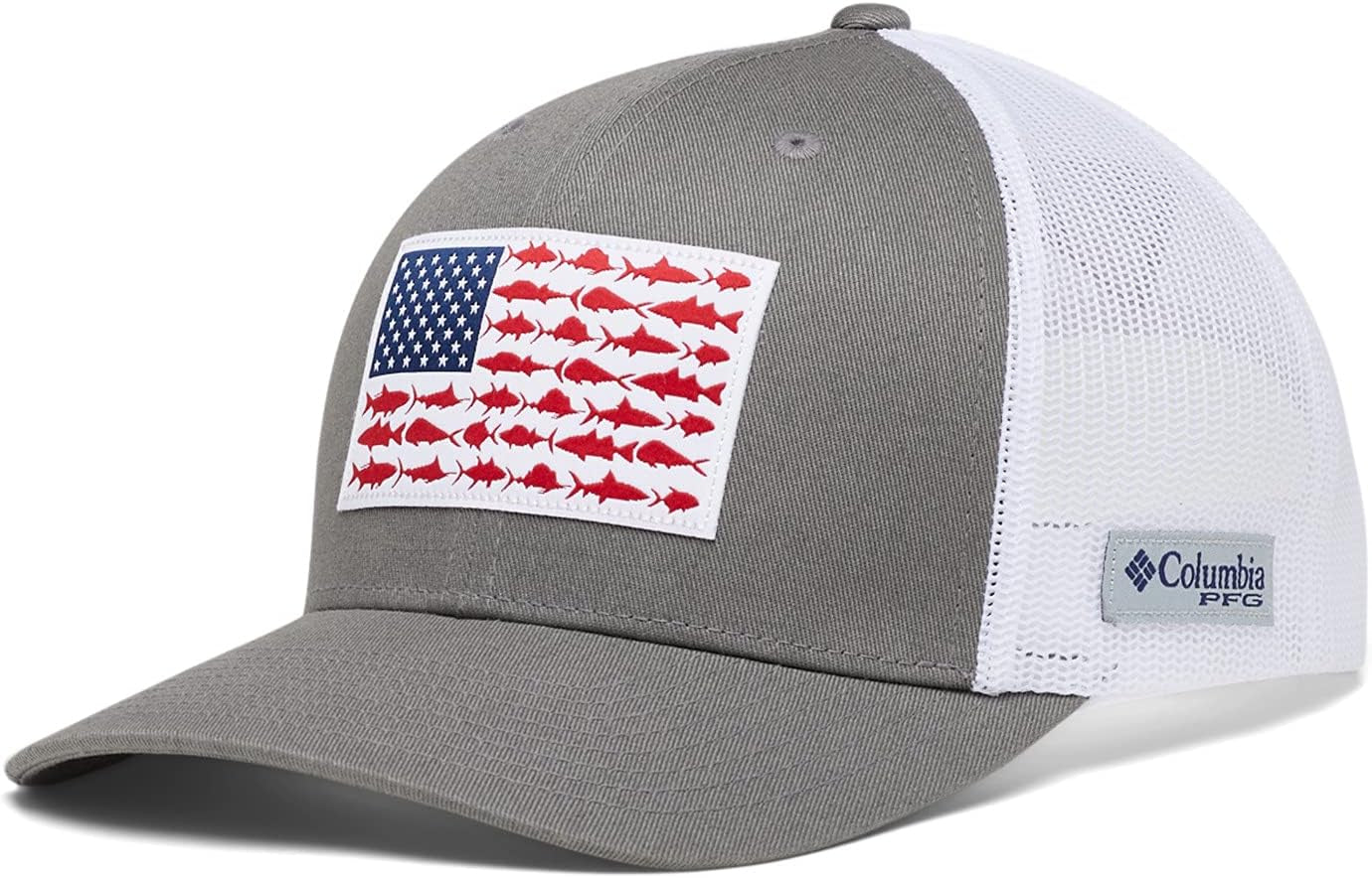 Unisex-Adult Pfg Fish Flag Mesh Snap Back