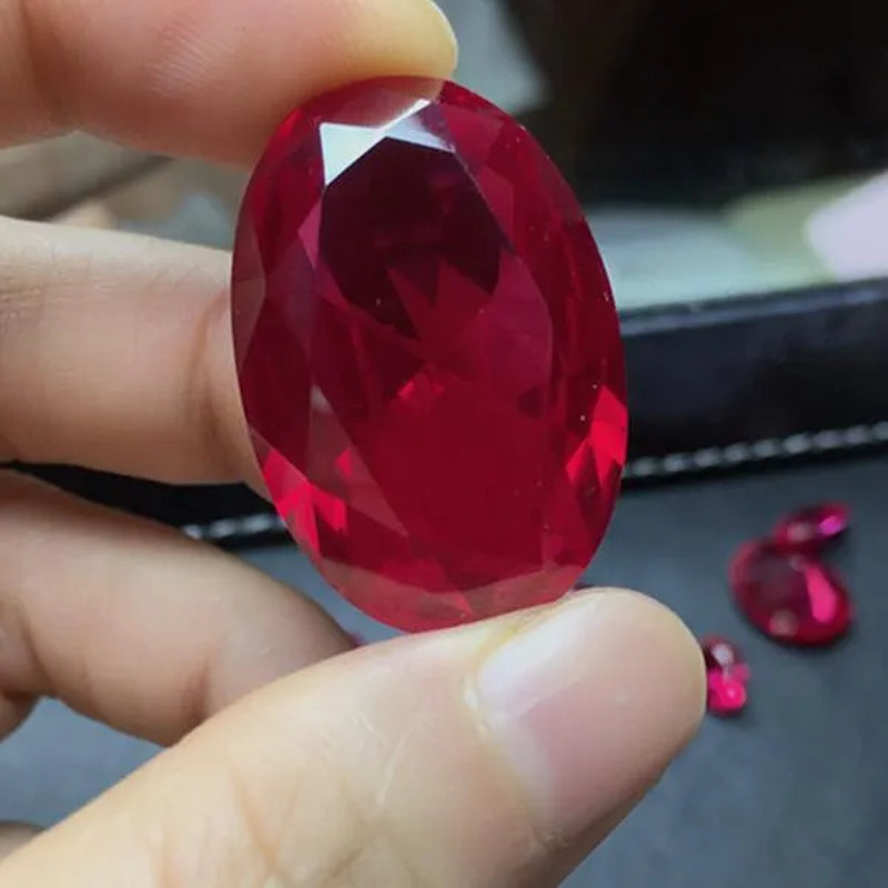 AAAA+ Large Ruby 13X18Mm Sri-Lanka Garnet Ruby Oval Cut VVS Loose Gemstone Jewelry