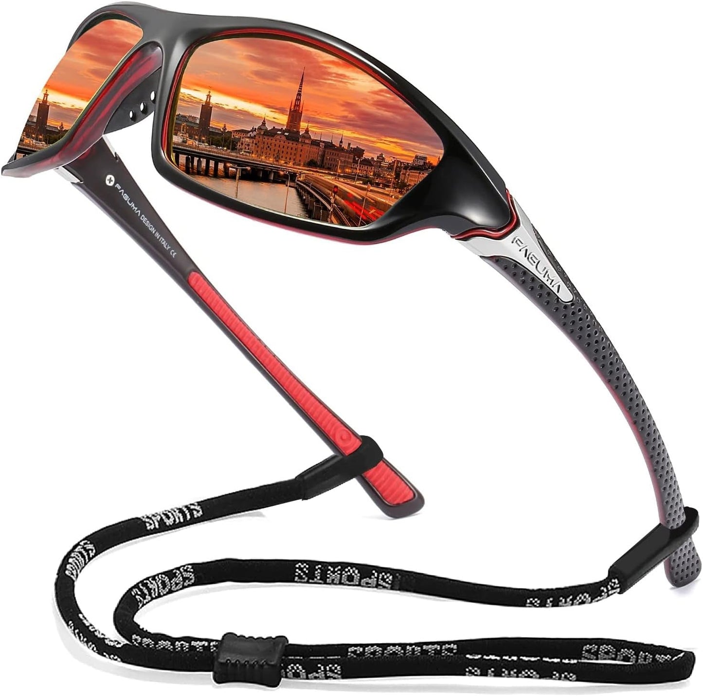 Sports Polarized Sunglasses for Men Cycling Driving Fishing UV400 Protection - WORLD TIME VISITS