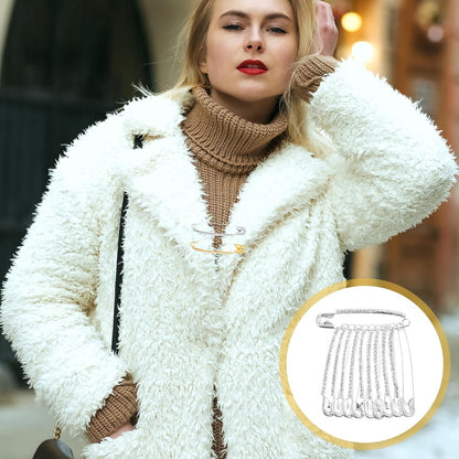 20 Pcs Rhinestone Safety Pin Brooch, Hat Sliver Clips for Women Men Elegant Jewelry Gold Brooches Scarf Sweather Suit Dress Decor Dating Shopping