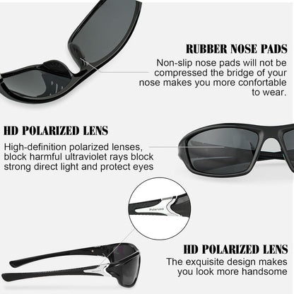 4 Pairs Men Polarized Sunglasses with UV Protection Driving Glasses Sports for Sport Outdoor Activities