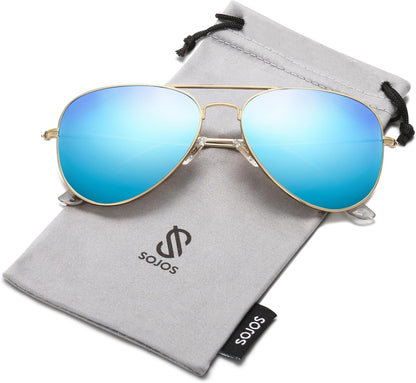 Classic Aviator Polarized Sunglasses for Men Women Vintage Retro Style - WORLD TIME VISITS