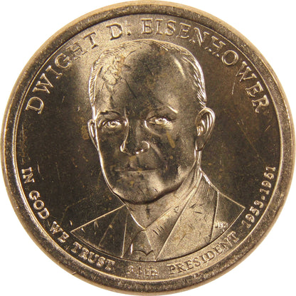 2015 P Dwight D Eisenhower Presidential Dollar BU Uncirculated $1 Coin Master Coins - WORLD TIME VISITS