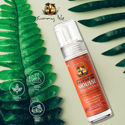 Jamaican Black Castor Oil Mousse Wrap Set Twist 7Oz | Excellent Hold, Luxurious Shine | Moisturizes with Frizz Control
