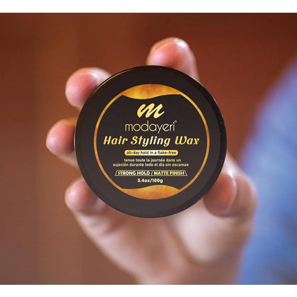 Hair Wax - Strong Hold Styling Pomade for Men and Women, Nourishing and Protecting, Matte Finish Molding 3.4 Oz