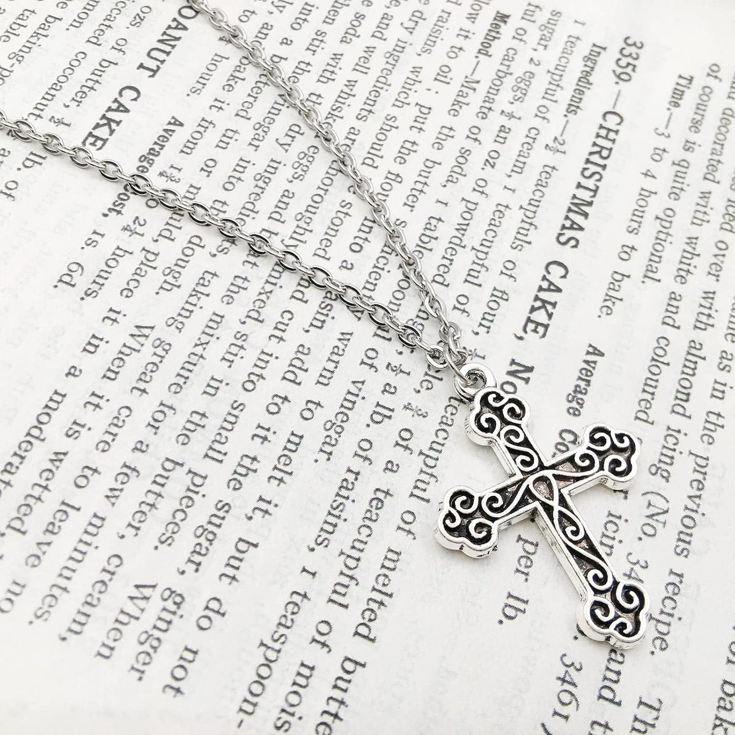 120Pcs Antique Silver Cross Charms for Jewelry Making Alloy Cross Charms for DIY Crafts (SN024)