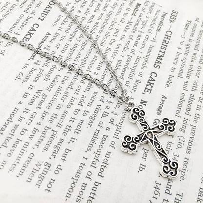 120Pcs Antique Silver Cross Charms for Jewelry Making Alloy Cross Charms for DIY Crafts (SN024)