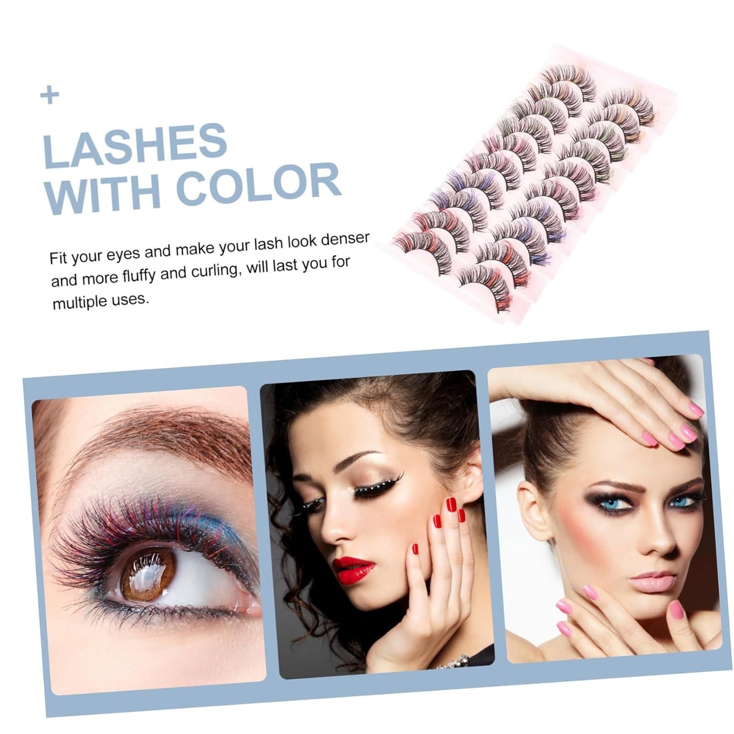 50 Pairs Dd Volume False Eyelashes Cosmetic Eyelashes Fake Eyelashes Natural Look Fake Eyelash for Women Natural Eyelashes Eyelash Extension Colored Eyelashes Girl Curly Extend