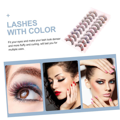 50 Pairs Dd Volume False Eyelashes Cosmetic Eyelashes Fake Eyelashes Natural Look Fake Eyelash for Women Natural Eyelashes Eyelash Extension Colored Eyelashes Girl Curly Extend