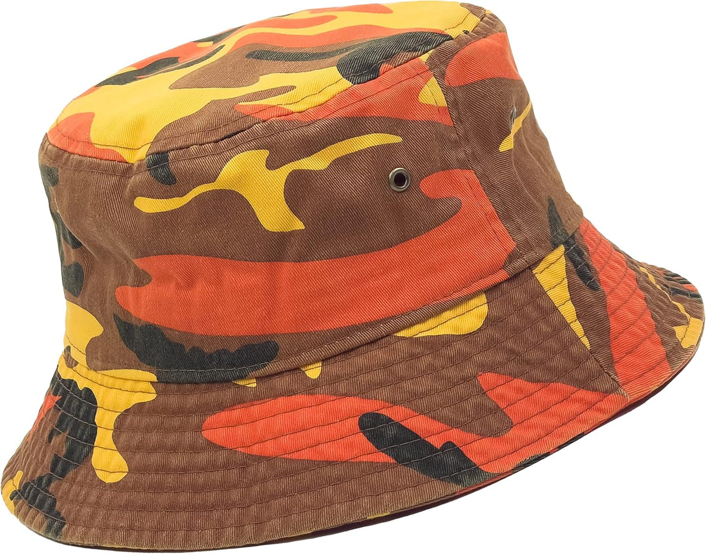 Bucket Hat 100% Cotton & Denim Lightweight Packable Outdoor Summer Beach Fishing Sun Hat